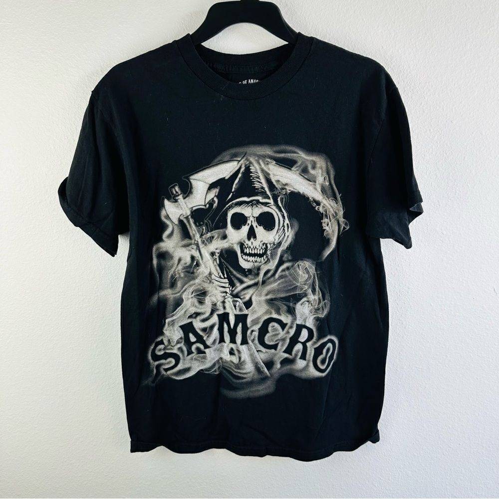 Sons Of Anarchy Black Grim Reaper‎ Sam Cro Tee Size M